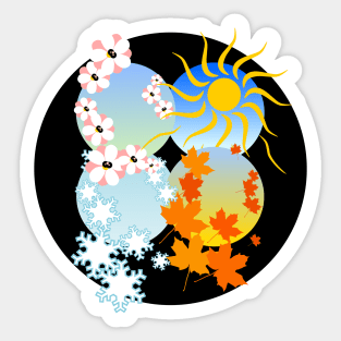 Spring, Summer, Fall, Winter Sticker